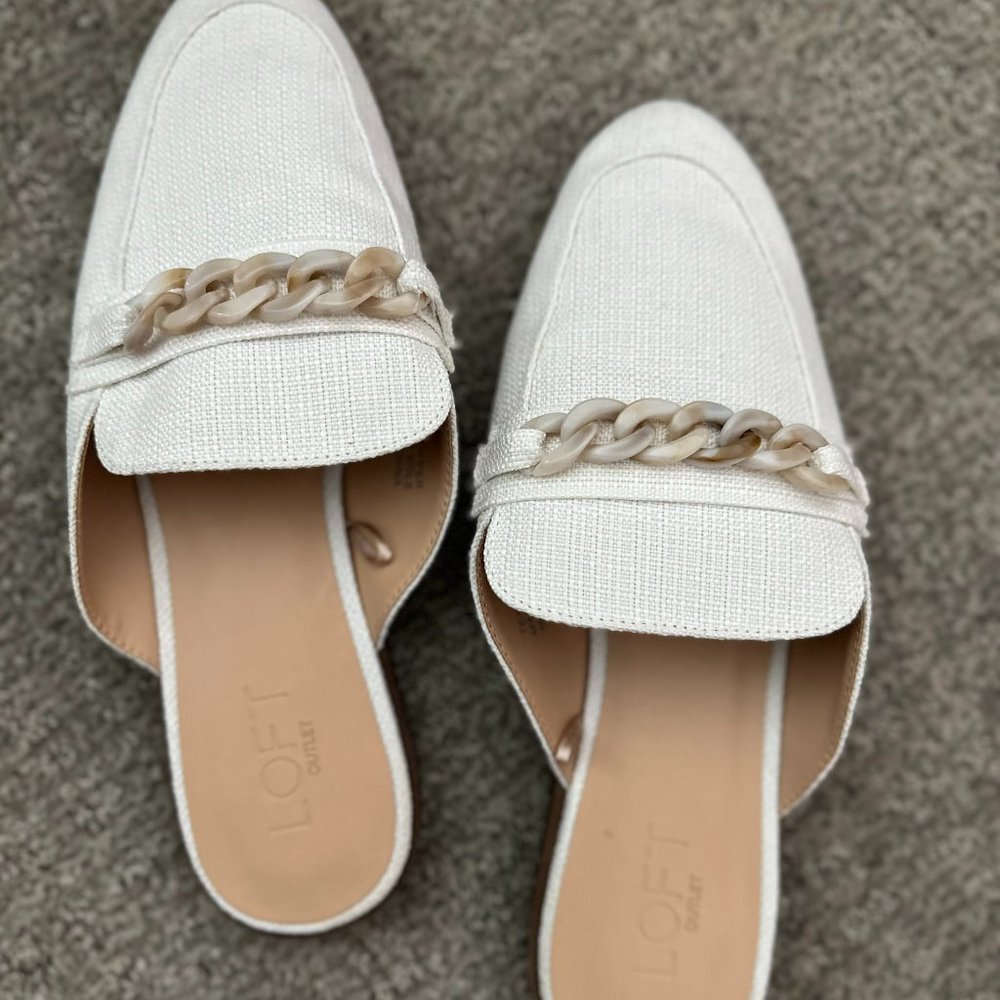 Loft Size 8 Creme Work Flats